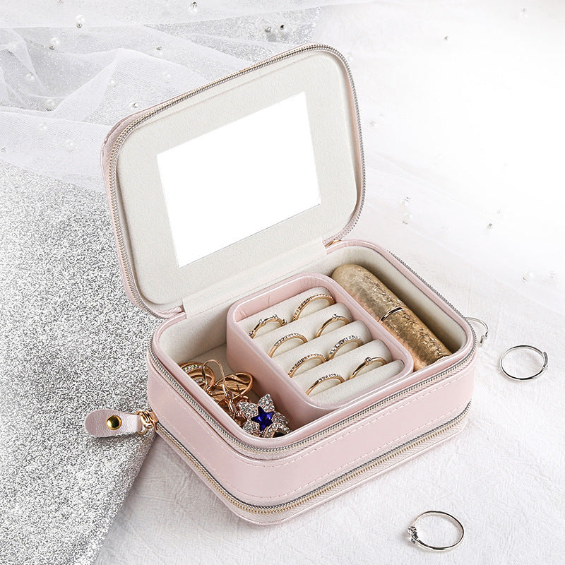 Portable Zipper Jewelry Box