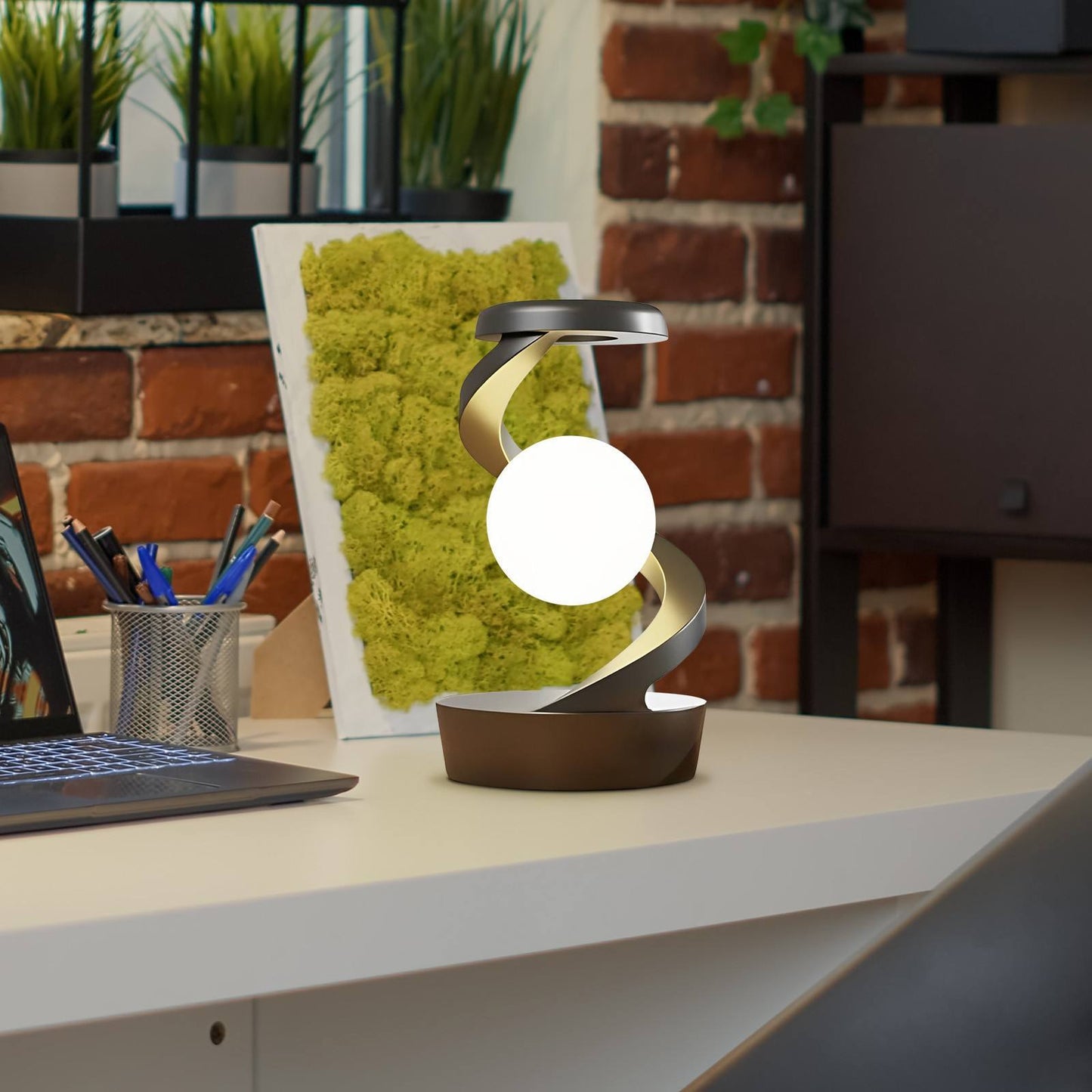 Rotating Moon Desk Lamp Phone Wireless Charging