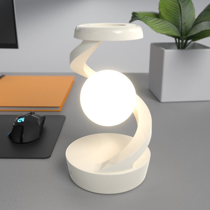 Rotating Moon Desk Lamp Phone Wireless Charging