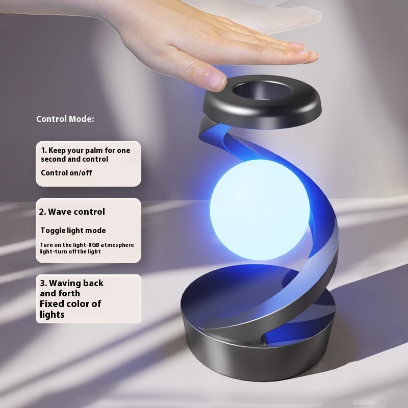 Rotating Moon Desk Lamp Phone Wireless Charging